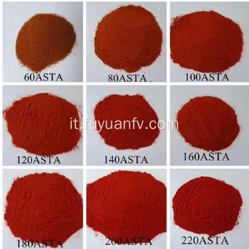 Paprika in polvere in vendita